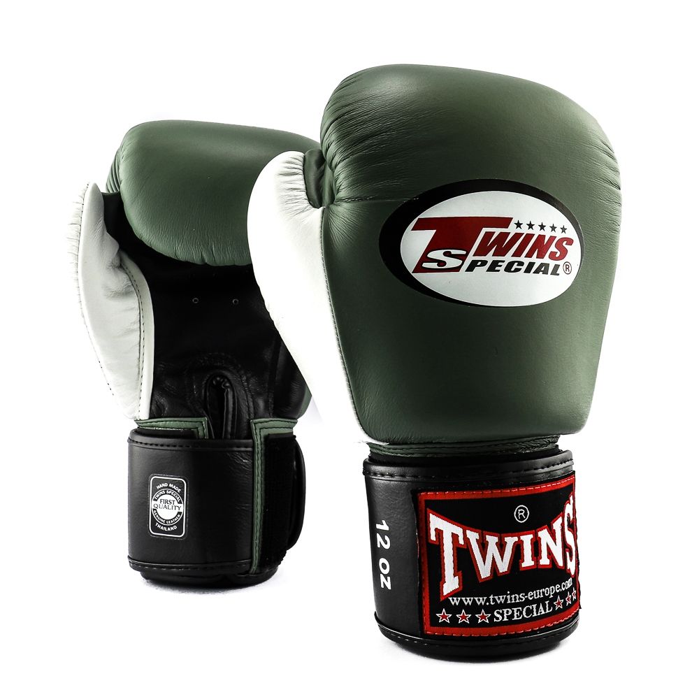 Gants de boxe Twins Spécial Kaki/white