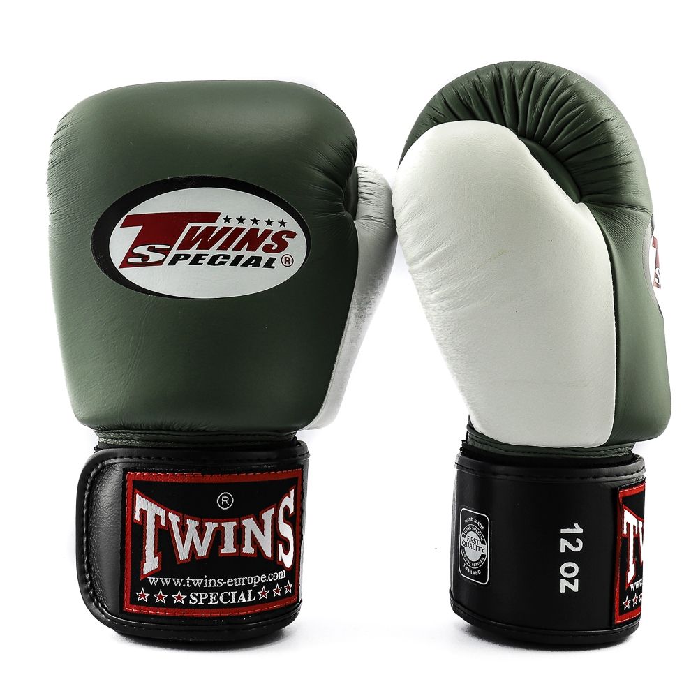 Gants de boxe Twins Spécial Kaki/white